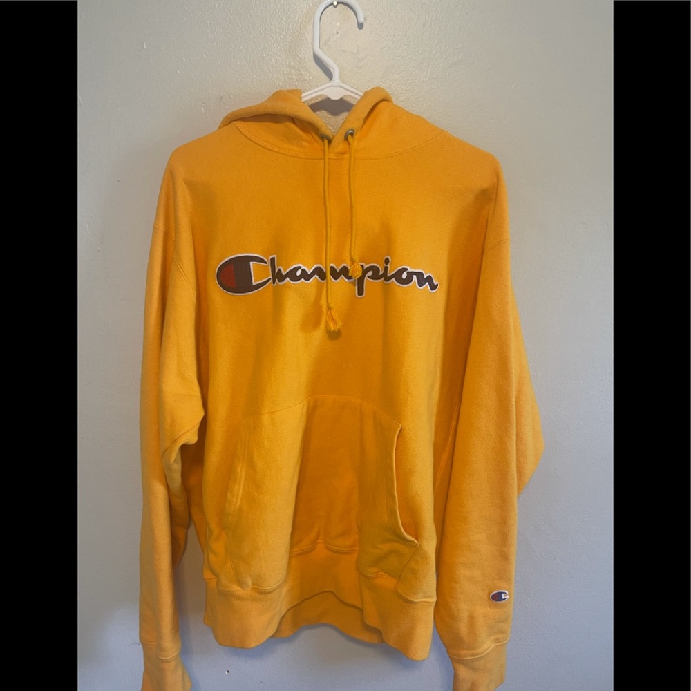 Yellow Champion Hoodie(L)